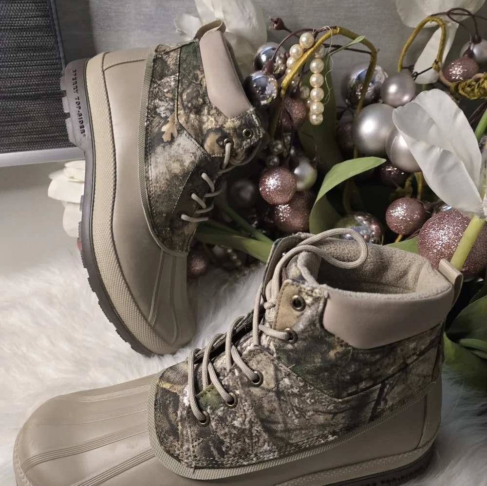 Sperry Cold Bay Chukka Boots Realtree Camo Olive mens Waterproof Boots Size 12